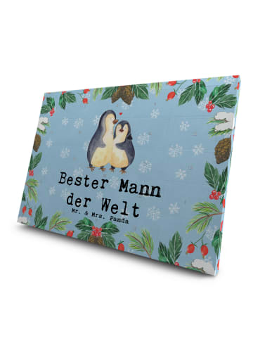 Mr. & Mrs. Panda Tee Adventskalender Pinguin Bester Mann der Wel... in Eisblau