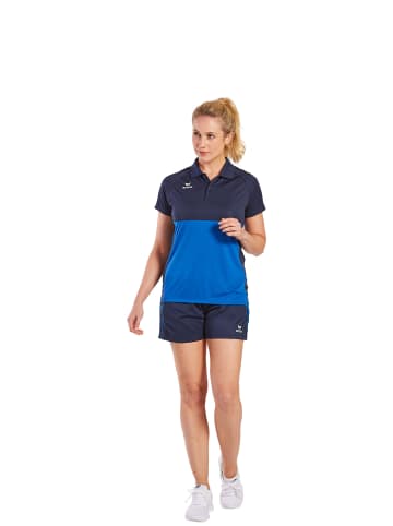 erima Damen Six Wings Poloshirt in new royal/new navy