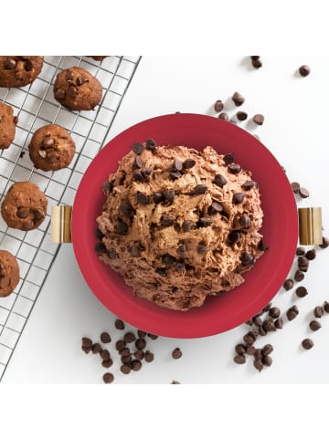 relaxdays 4 x Servierschüssel in Gold/ Rot