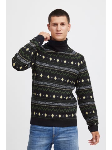 BLEND Rollkragenpullover Pullover 20716107  Cooler Rollkragenpullover mit Norweger-Optik in Schwarz