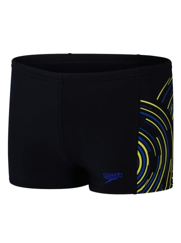 Speedo Plastisol Placement Aquashort in Schwarz-Blau