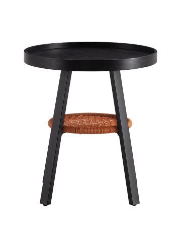 home24 Beistelltisch LOUSIKO in Eiche Schwarz