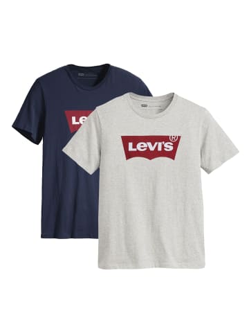 Levi´s T-Shirt 2er Pack in Grau/Blau