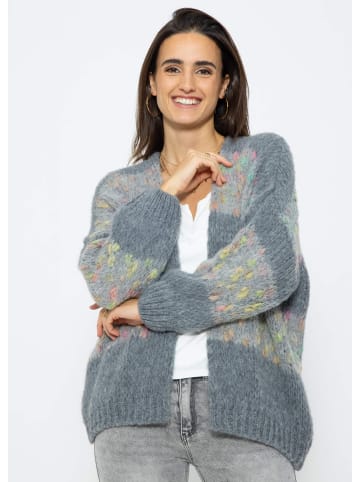 SASSYCLASSY Oversize Strick-Cardigan in Grau