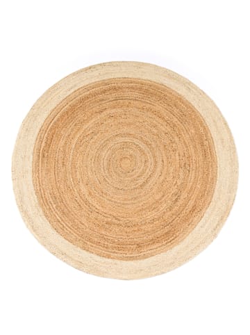 KADIMA DESIGN Jute Teppich Boho wendbar in Elfenbein