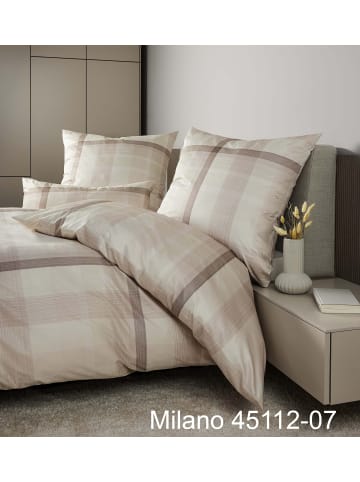 Janine Janine Baumwoll Bettwäsche Milano in braun beige