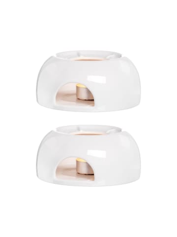Ritzenhoff & Breker 2er Set Stövchen Bianco ø 14 cm weiß in weiß
