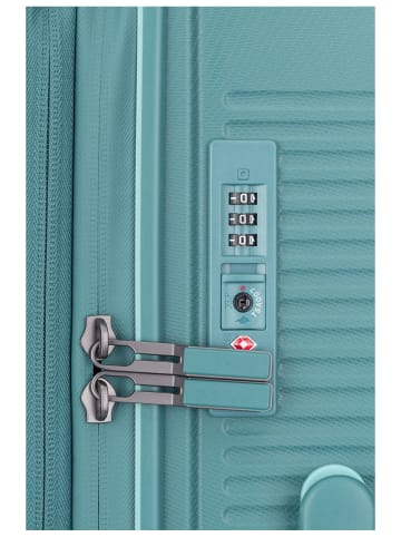travelite Trolley Roomer 4w Trunk M in Aqua