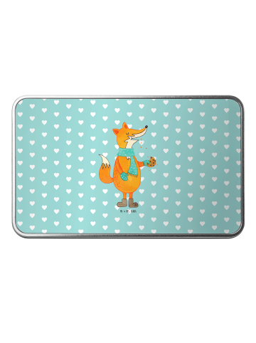 Mr. & Mrs. Panda behälter Fuchs Keks ohne Spruch in Türkis Pastell