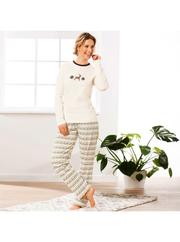 REDBEST Single-Jersey Schlafanzug in creme/braun