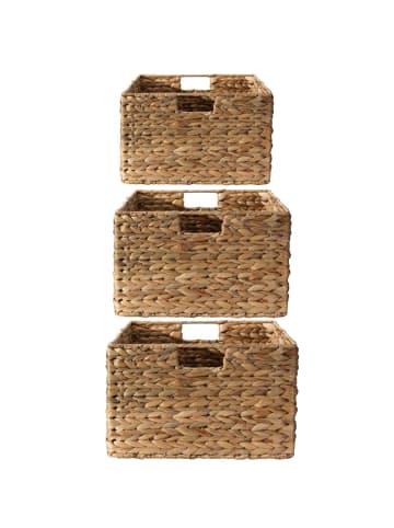 CALICOSY 3er-Set Körben in Beige - (W)45 x (H)20 x (L)33 cm