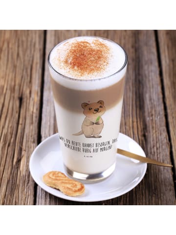 Mr. & Mrs. Panda Glas Bunt Quokka Happy mit Spruch in Transparent