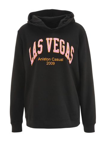 Aniston CASUAL Sweatshirt in schwarz-rosa-orange
