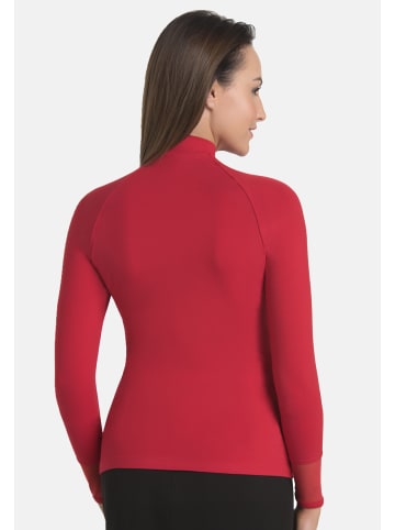 Teyli Langarm-Rollkragenpullover aus Viskose für Frauen Mila in rot