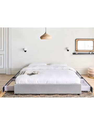 Beliani Doppelbett PRADES in Beige - (W) 189 x (H) 32 x (L) 211 cm