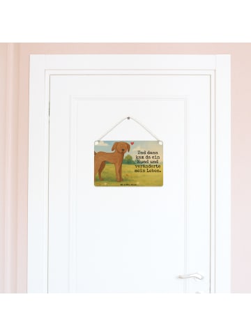 Mr. & Mrs. Panda Schild Hund Dogge Design mit Spruch in Weiß