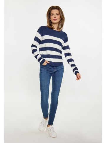 usha BLUE LABEL Damen Pullover in Marine Weiss