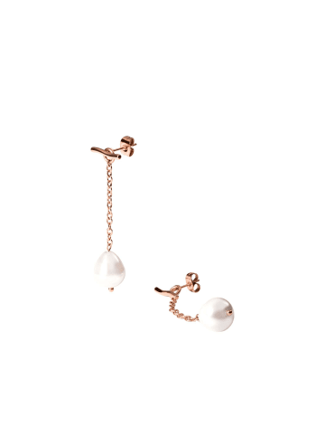 PURELEI Ohrringe Drop Pearl in Rosegold