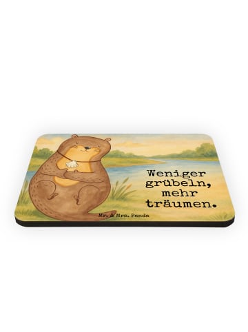 Mr. & Mrs. Panda Notizhalter Otter Muschel Design mit Spruch in Weiß