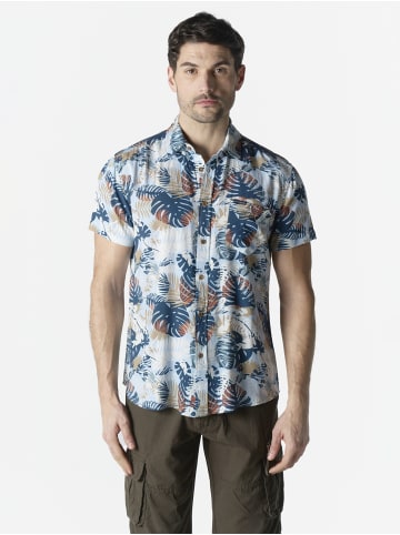 KOROSHI Herren kurzarmhemd viskose in bunt