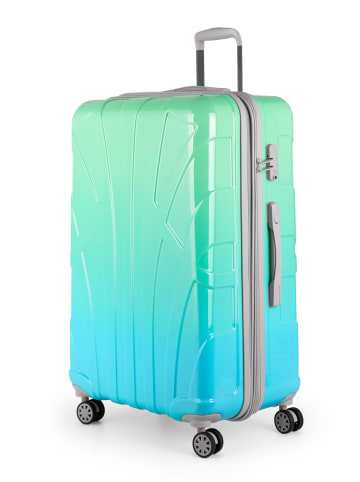 suitline Großer Reisekoffer erweiterbar XL Koffer 4 Rollen TSA 110 L in Titan