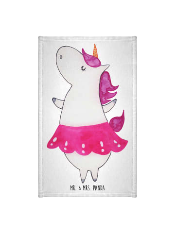 Mr. & Mrs. Panda Gästetuch Einhorn Ballerina ohne Spruch in Weiß