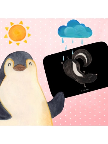 Mr. & Mrs. Panda Badematte Stinktier Handstand ohne Spruch in Schwarz