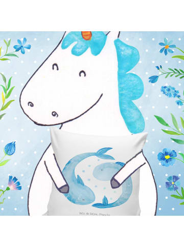 Mr. & Mrs. Panda Couchkissen Sternzeichen Fische ohne Spruch in Weiß