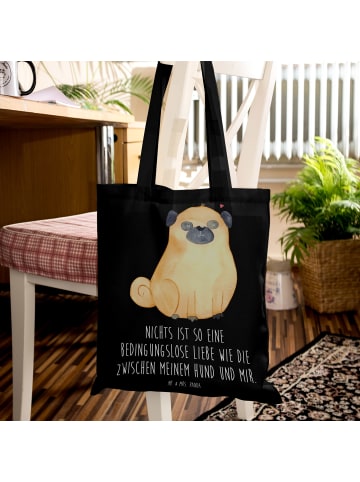 Mr. & Mrs. Panda Shopper Mops mit Spruch in Schwarz