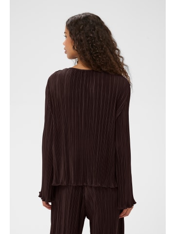 SAINT TROPEZ Langarm-Bluse ZuniSZ Gerade Passform in Dark Oak