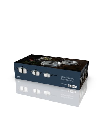 Funktion Topf-Set 6 Teile in Glänzender Stahl