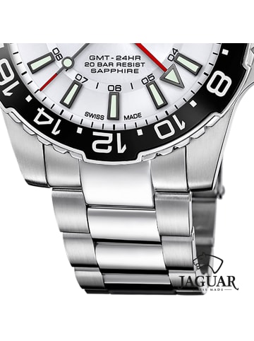 Jaguar Analog-Armbanduhr Jaguar Ceramic silber groß (ca. 44,3mm)