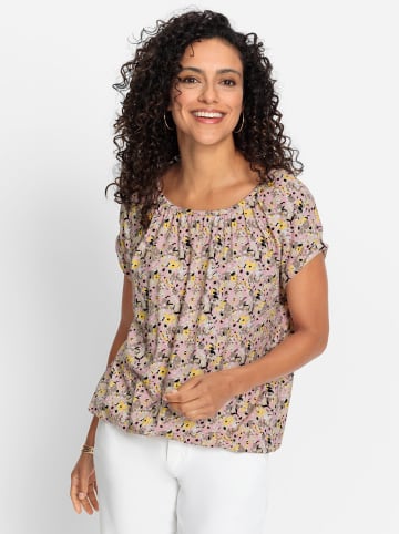 WITT WEIDEN Rundhals-Shirt in hortensie-gelb-bedruckt