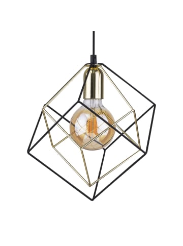 Licht-Erlebnisse Pendelleuchte (B)28 x (L)28 x (T)120 cm in Schwarz Gold
