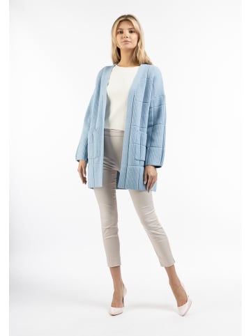 usha WHITE LABEL Offener Strick Cardigan in Eisblau