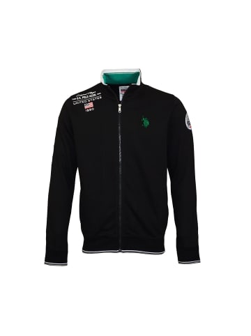 U.S. Polo Assn. Jacke 'Zip and Batch' in schwarz