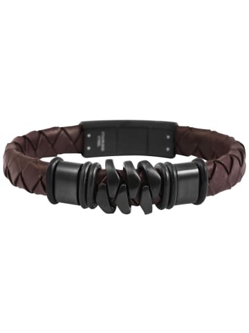 Adeliás Herren Armband aus Leder 21,5 cm in braun