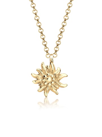 Elli Halskette 925 Sterling Silber Edelweiss, Trachtenschmuck in Gold