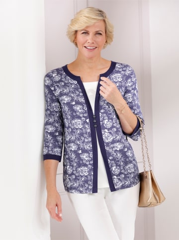 WITT WEIDEN Shirt 2 in 1 in marine-ecru-bedruckt