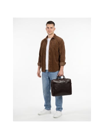 Jost London Aktentasche Leder 40 cm Laptopfach in brown