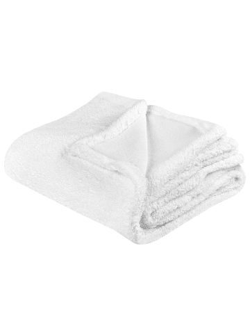 Beliani Kuscheldecke MIRGE in Weiß - (W) 125 x (H) 0.7 x (L) 150 cm