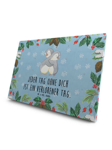 Mr. & Mrs. Panda Adventskalender Pinguine Kuscheln mit Spruch in Eisblau
