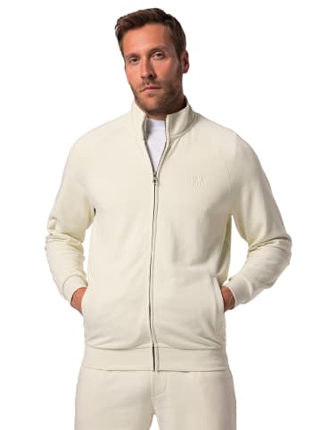 JP1880 Sweatjacke in cremeweiß