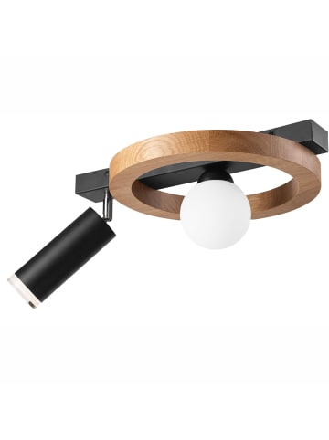 Licht-Erlebnisse Deckenlampe (B)30 x (L)40 x (H)24.5 cm in Schwarz Natur WeißSchwarz Natur Weiß