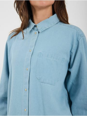 Norr Hemd Drama in Light blue denim
