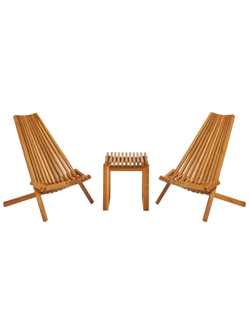 Beliani 3-tlg Bistro Set BELLANO in Braun