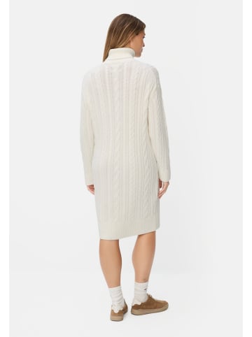 Camel Active Strickkleid mit Zopfstrickmuster in Milchweiß