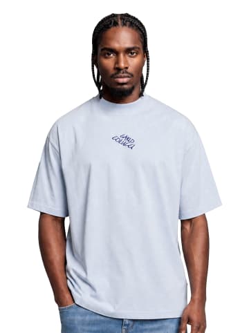 Carlo Colucci T-Shirt Finetto in Hellblau