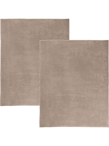 Erwin Müller Velours-Frottier Frottierdecke 2er-Pack in cappuccino
