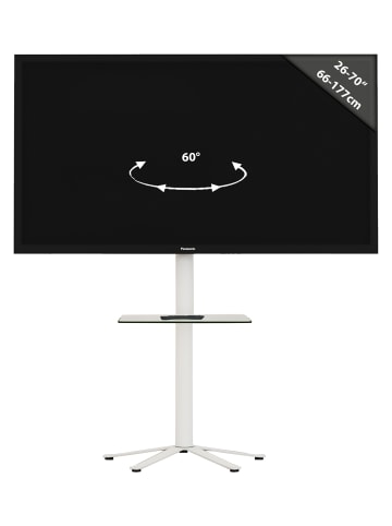 VCM  Design TV Standfuß Rack Fernseh Xila in Weiß